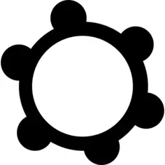 Tambourine silhouette