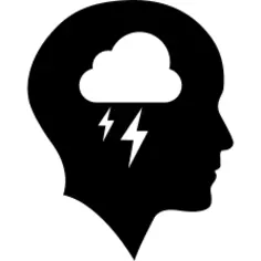 有云彩和风暴的秃头