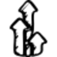 Sketched arrows variant pointing upward