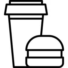 饮料和汉堡包
