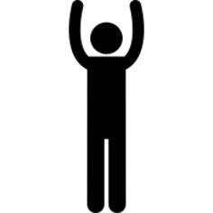 Arms up silhouette