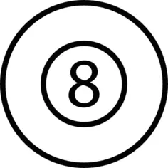 8 ball inside a circle