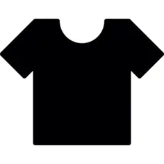 T shirt in black of round neck