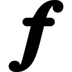 Musical symbol of letter f