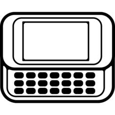 Mobile phone of two parts one of the screen other with the keyboard