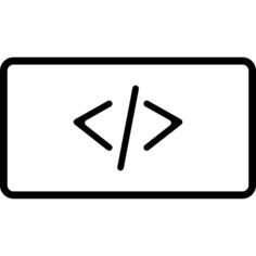 Code signs in a rectangle
