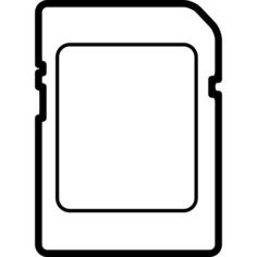 Mobile phone card outline