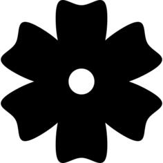 Flower with rounded petals
