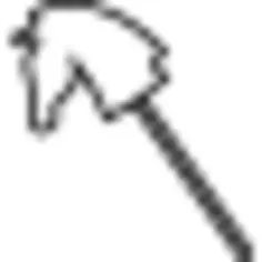 Horse toy outline of head shape on a stick to ride