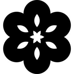 Flower with rounded petals