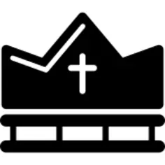 Royal crown silhouette variant with cross symbol