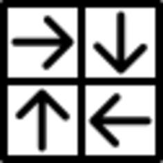 Four arrows squares in different directions