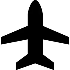 Vertical airplane shape symbol