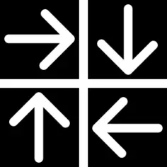 四个箭头正方形在不同的方向