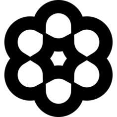 Flower with rounded petals