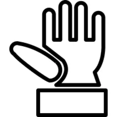 Right glove outline