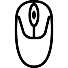 Computer mouse top view