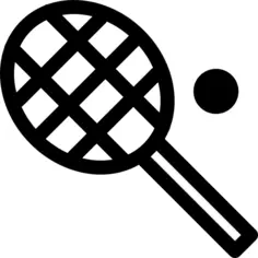 Tennis racket and ball