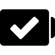 Battery with verification sign