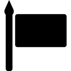 Flag black tool shape