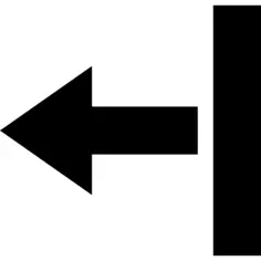 Left arrow from one verical line