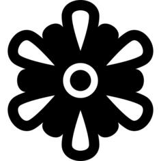 Flower with rounded petals