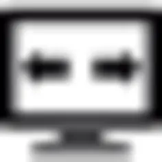 Horizontal scroll arrows on the monitor