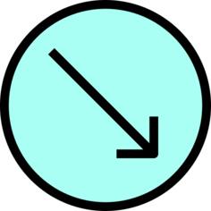 Diagonal arrow