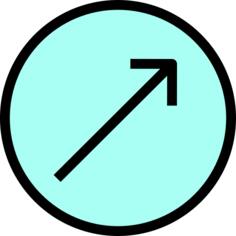 Diagonal arrow