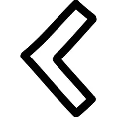 左箭头手绘轮廓