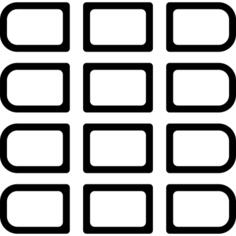 Mobile phone buttons outlines