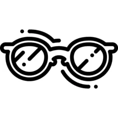 Semi round glasses