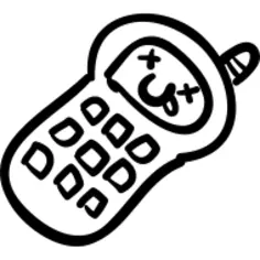 Phone hand drawn toy