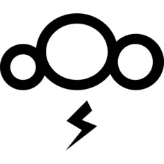 三个圆圈和一个螺栓