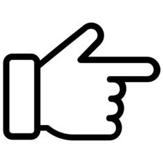Pointing to right