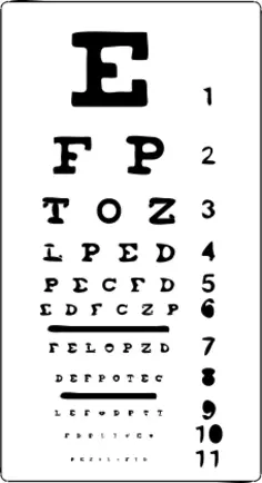 Eye test silhouette