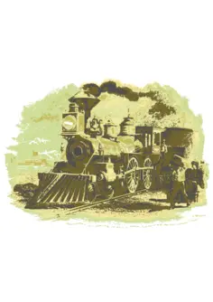 Vintage train with people