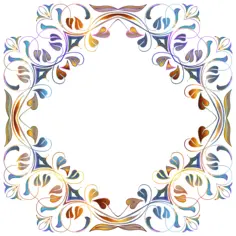 Floral leafy frame in colors