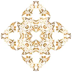 Floral design in star shape