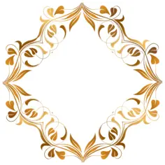 Floral golden frame