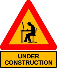 Under construction road sign