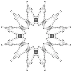 Geometrical decorative flower