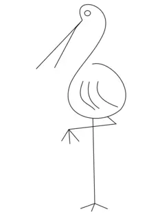 Bird on one leg