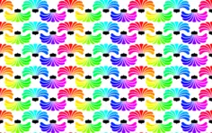 Colorful decorative fountains