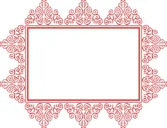 Rectangular frame in red color