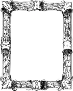 Ornate frame vector illustration