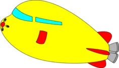 Space ship in yellow color