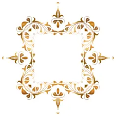 Golden floral frame