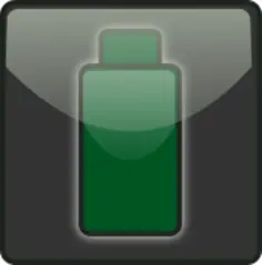 Outlined battery symbol