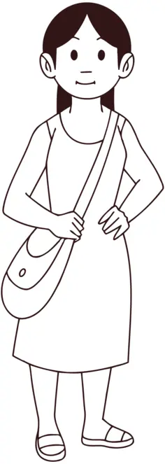 Girl from coloring book